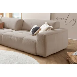 KAWOLA Big Sofa PALACE 3-Sitzer mit Sitztiefenverstellung Cord taupe
