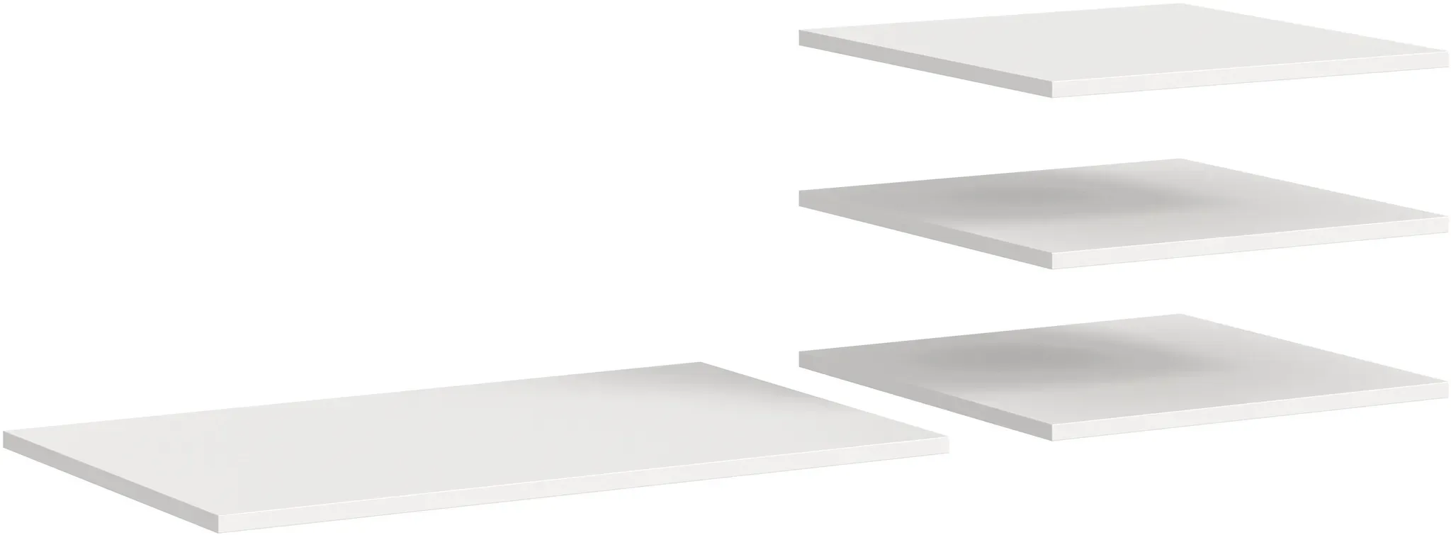 Einlegeboden HOME AFFAIRE "BENDINGO, 4er Set Einlegeböden, Breite: 78cm & 47cm", weiß, B:78cm H:1,6cm T:48cm, FSC-zertifizierter Holzwerkstoff, Einlegeböden, 1 Boden in 78 cm Breite & 3 Böden in 47 cm Breite