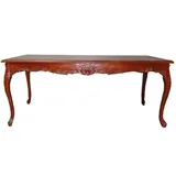 Casa Padrino Barock Esstisch Braun (Mahagonifarben) 140 cm - Barock Tisch Antik Stil Möbel