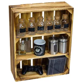 Kistenkolli Altes Land Gewürzregal Wilma 50 x 40 x 16 cm Braun