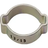 Riegler 2-Ohr-Schl.klemme, Stahl glanzv. (W1), Spannbe. 14-17 mm, 7,0