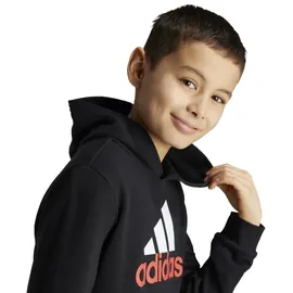adidas Kinder Kapuzensweat Essentials Two-Colored, BLACK/BRIRED, 152