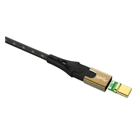 Oehlbach USB-Kabel USB 3.2 Gen2 (USB 3.1 Gen2) USB-C® Stecker, USB-C® Stecker 3.00 m Schwarz/Gold D1C9533