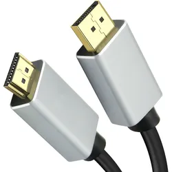 Helos Anschlusskabel, DisplayPort Stecker/HDMI Stecker, PREMIUM, 5,0m, schwarz