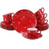 CreaTable Polka Dots Kaffeeservice 18-tlg. bunt