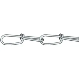 Dörner + Helmer 156148 Knotenkette Silber galvanisch verzinkt 30 m Kettenglied Stärke 1,8 mm