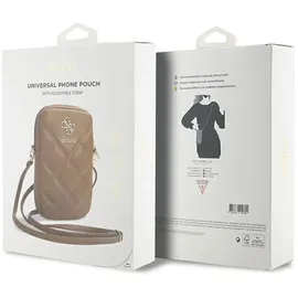 CG Mobile Zip Quilted 4G Universal Handyhülle braun