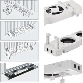 EMOS Heizung-Ventilator Starterset TRIO 3 Stück Heizgebläse inkl. Temperatursensor mit Regler Luftdurchsatz 36 m3/h pro Ventilator