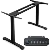 Costway zweimotoriges Tischgestell, höhenverstellbar 25mm/s Schreibtisch Rahmen mit Antikollisionsschutz & Speicherfunktion, Stehpultgestell 50dB, ... - Weiß