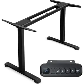 Costway zweimotoriges Tischgestell, höhenverstellbar 25mm/s Schreibtisch Rahmen mit Antikollisionsschutz & Speicherfunktion, Stehpultgestell 50dB, ... - Weiß