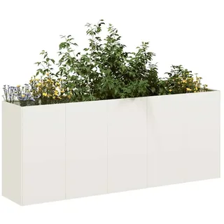 vidaXL Pflanzkübel 200 x 40 x 80 cm Weiß
