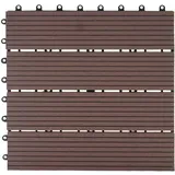 Mendler WPC Bodenfliese Rhone braun 30 x 30 cm 11 St.
