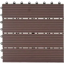 Mendler WPC Bodenfliese Rhone braun 30 x 30 cm 11 St.