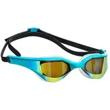 Madwave Razor Rainbow Schwimmbrille Mit Spiegelglas - Azure - One Size