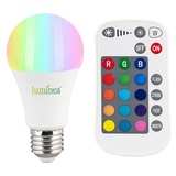 Luminea LED-Lampe E27, RGBW, 8 W (ersetzt 75 W), 806 Lumen, dimmbar