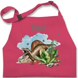 Kinderschürze Schürze Kinder Jungen Mädchen - Dinosaurier Geschenk Dino Geschenke Dinos I - 2-6 Jahre - Pink - kinderkochschürze tier name kinderkochschürzen kinderbackschürzen tieren t rex - 2-6 Jahre