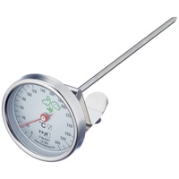 TFA Dostmann Analoges Fettthermometer, aus Edelstahl, praktischer Küchenhelfer, optimale Frittiertemperatur,L 51 x B 60 x H 162 mm