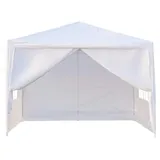 VINGLI Pavillon Partyzelt, Gartenpavillon, BxT: 300x300 cm, mit 4 Seitenteilen, mit 4 abnehmbaren Seitenteilen, Metall Gestell, Wasserdicht, Stabil