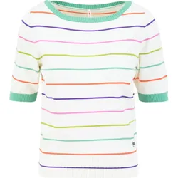 Blutsgeschwister Pretty Preppy Damen T-Shirt rainbow ribbons stripes XL