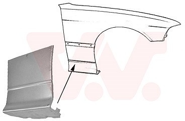 Van Wezel Kotflügel Reparaturblech vorne rechts [Hersteller-Nr. 0642156] für BMW