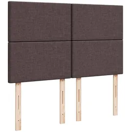vidaXL Boxspringbett 140 x 200 cm Dunkelbraun