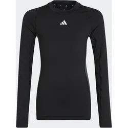 adidas TECHFIT LS Kinder/Teenager Trainingsshirt langarm schwarz - 128