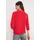 Cecil CECIL, Ottoman Shirt (fiery red L (42), rot rot), Stoff, 60% Polyester, 37% Viskose, 3% Elasthan, unifarben, normal, normal, Rundhals, abgesteppt, Shirts 3/4-Arm-Shirt, mit 3/4 Ärmeln
