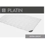 SPESSARTTRAUM Daunendecke Platin extra leicht Sommerdecke (Größe: 200x200 cm