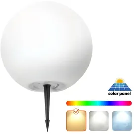 Kobi Kugelleuchte Kunststoff Ø 40 cm Solarzelle 3000K IP54 weiß
