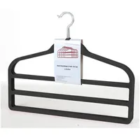 Buri 12x 3er-Set Samt-Hosenbügel 3-fach 45x36cm XXL-Packung 36 Stück