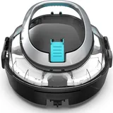 BRINBO S2 Poolroboter, Kabelloser Poolsauger Akku, Doppelfiltersystem, 90 Min Laufzeit + 2,5H Schnellladung, Selbsteinpark Poolreiniger für Flachbodenpools bis 80 m2,Dual Motoren,Dunkelschwarz