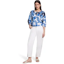 Betty & Co Schlupfbluse mit Print Blau/Weiß 36