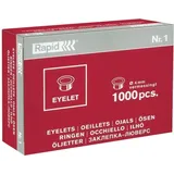 Rapid 31073113 Öse Nummer 1, 4mm, vermessingt, 1000 Stück