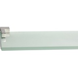 ib style Wandregal Glasregal 10mm satiniert 40 x 15 cm + Clip PIAZZA, Glasboden aus ESG-Sicherheitsglas - Wandregal beige