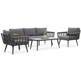 beautysofa NOVA Set 4-tlg. Dunkelgrau