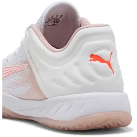 Puma Accelerate Turbo W+ Hallenturnschuh, white/glowing red/rose quartz/alpine snow 44.5