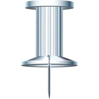 Exacompta 14712E Blisterbox mit 25 Stück Pinnwandnadeln Push Pins, Ø10mm, Spitze 7mm - Kristall