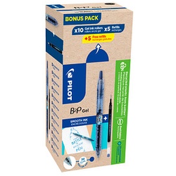 AKTION: PILOT B2P „Bottle 2 Pen“ GEL Gelschreibermine schwarz 0,4 mm 1 Set + GRATIS 5 PILOT Gelschreibermine blau