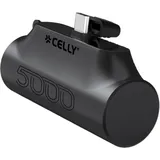 CELLY 5000 BK Kompakte USB-C-Powerbank 5000 mAh Schwarz