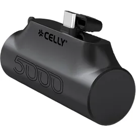 CELLY 5000 BK Kompakte USB-C-Powerbank 5000 mAh Schwarz