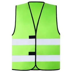Warnweste „Wolfsburg“, Schwarzer Saum, Neongrün, Größe 3XL - schwarz - 3XL