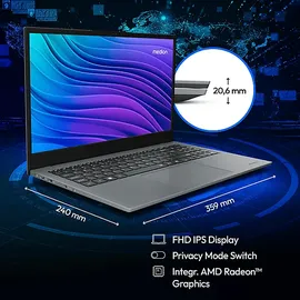 Medion Avantum 15 E1 15,6" Ryzen 5 7430U 32 GB RAM 1 TB SSD Radeon Graphics Win11 Home Grau