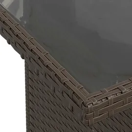 vidaXL Gartensofa-Set mit Kissen, braun, Polyrattan