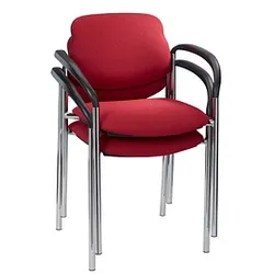 2 Nowy Styl Besucherstühle Styl bordeaux Stoff