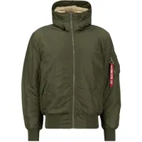 Alpha Industries Bomberjacke ALPHA INDUSTRIES "Alpha Industries Men - Bomber Jackets MA-1 Hooded" Gr. S, grün (dark green) Herren Jacken