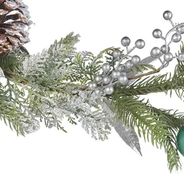 Beliani Weihnachtsgirlande Lleida 150 cm Grün/Silber