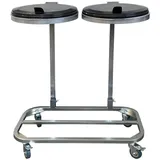 Quick Star Doppel Müllsackständer 120 l Silber