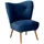58 aufm Kessel Cocktailsessel Kayra Samtvelours 58 x 71 x 70 cm Dunkelblau mit Relax-Funktion