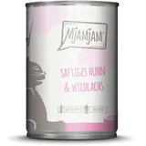 MjAMjAM Leckere Mahlzeit 400g Dose Katzennassfutter 6 x 400 Gramm saftiges Huhn & Wildlachs