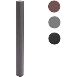 Alu-Pfosten Sarthe-WPC-Zaun, Pfeiler Pfahl, Stecksystem ~ 98cm, grau